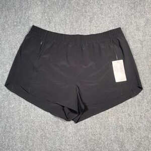 Athleta Black Hustle 3" Athletic Athleisure Shorts Lined Plus Size 2x NWT